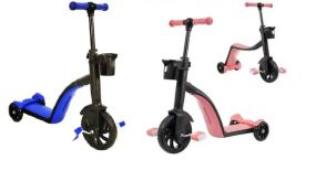 Детский самокат трансформер беговел с корзинкой Best Scooter 3 в 1
