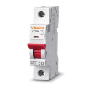 Автоматичний вимикач Videx RS4 1p 32A C 4.5kA VF-RS4-AV1C32