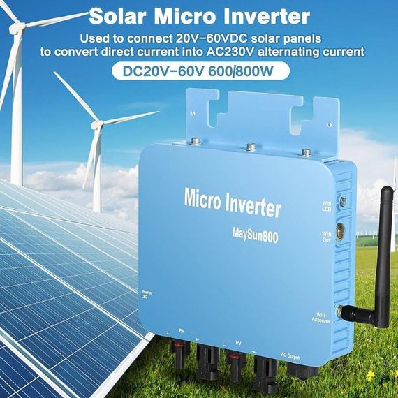 Мікроінвертор DC20V-60V для TUYA Solar Micro Inverter, AIDNTBEO 800W MPPT Tuya Solar Grid Tie | Зображення 2