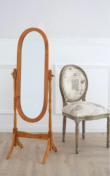 Зеркало напольное овальное Onder Mebli MS-8007-OAK, деревянная рама, вращающееся | Зображення 7