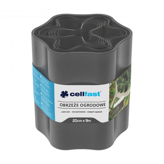 Газонний бордюр Cellfast 20 см x 9 м чорний 30-053