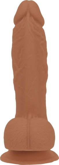 Фалоімітатор ADDICTION Steven 7.5" Silicone Dong Caramel, віброкуля в подарунок Sex Aura | Зображення 2