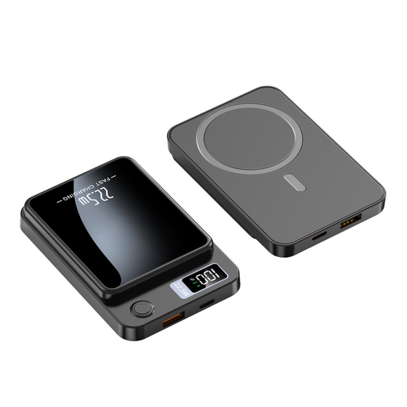 Магнітний повербанк (Power Bank) 10000mAh з MagSafe, швидкою зарядкою 22.5W та LED-дисплеєм для iPhone 12/13/14/15/16 | Зображення 1