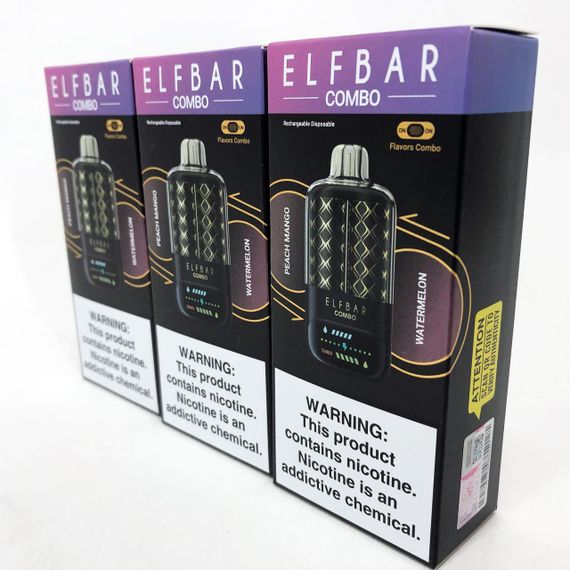 ELF BAR COMBO 25000. Переключение вкусов. Персик Манго / Арбуз (Peach Mango / Watermelon) | Зображення 1