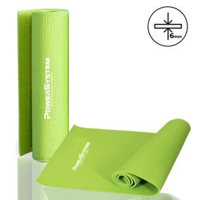 Килимок для йоги та фітнесу Power System PS-4014 PVC Fitness-Yoga Mat Green (173x61x0.6)