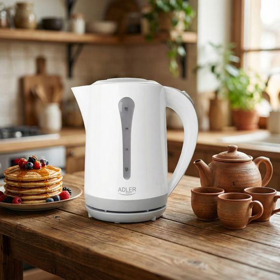 Електрочайник Adler AD 1244 білий 2,5 л, 2200 Вт | Зображення 6
