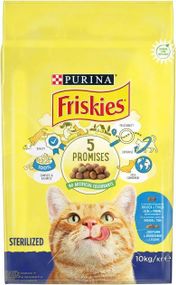 Сухий корм Purina Friskies для стерилізованих котів з лососем та овочами 2шт*10 кг