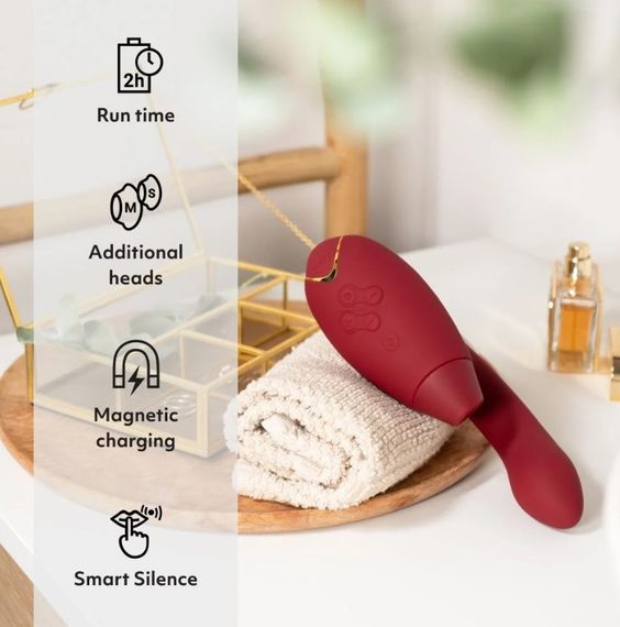 Інноваційний безконтактний вібратор-стимулятор Womanizer Duo 2 Bordeaux sexstyle | Зображення 4