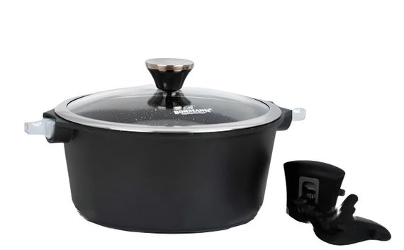 Каструля Bohmann BH-1730-28CR, 6.5 л, 28 см, алюмінієва з кришкою та антипригарним покриттям | Зображення 5