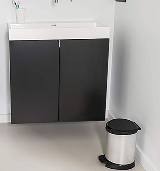 Контейнер для сміття з педаллю Curver (Курвер) Deco bin 5 л (02160) Сріблястий | Зображення 3
