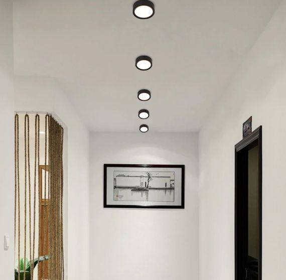 Светильник потолочный накладной в ванную LED FLF-83 5W WW BK | Зображення 6