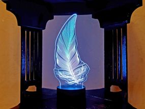 3D светильник ночник с пультом "Перо" 3DTOYSLAMP