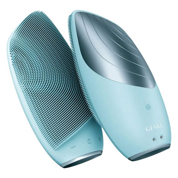 Електронна звукова термо щітка для обличчя GESKE Sonic Thermo Facial Brush 6в1 gray, Бірюзовий | Зображення 5