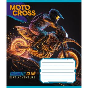 Зошит учнівський "Мотокрос" 012-520071L-5 в лінію, 12 аркушів