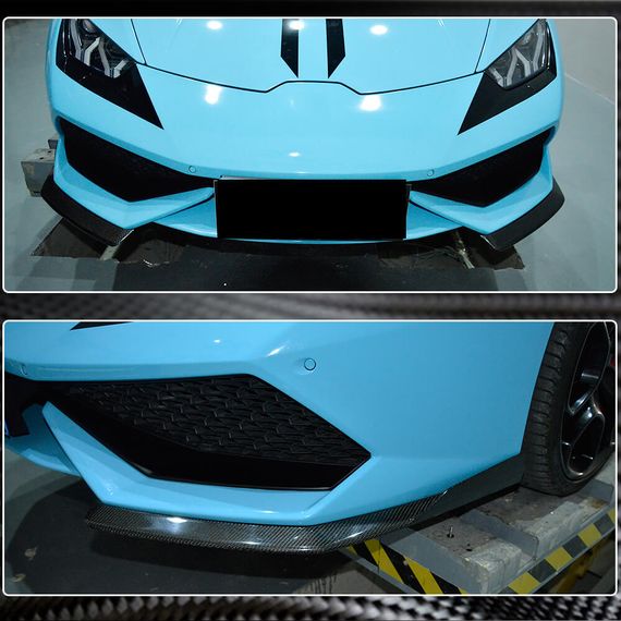 Накладки на передній бампер Flap V1 (Карбон) для Lamborghini Huracan 2014- рр | Зображення 7