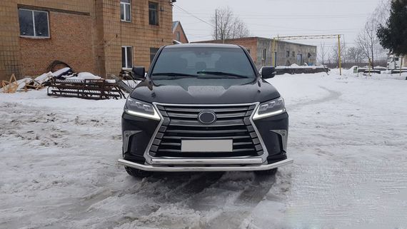Передняя защита ST014 (2015-2024, нерж) для Lexus LX570 / 450d | Зображення 5