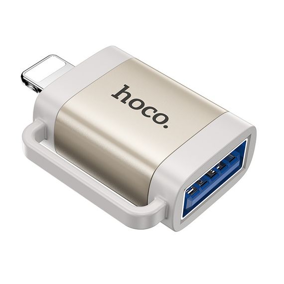 Перехідник Hoco UA31A OTG Lightning male to USB female Gray | Зображення 1