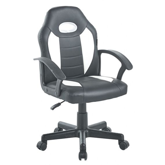 Кресло геймерское Bonro B-043 черно-белое игровое компьютерное 42400421