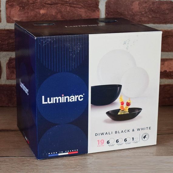 Столовий сервіз Luminarc Diwali Black&White P4360, 19 предметів, на 6 персон | Зображення 8