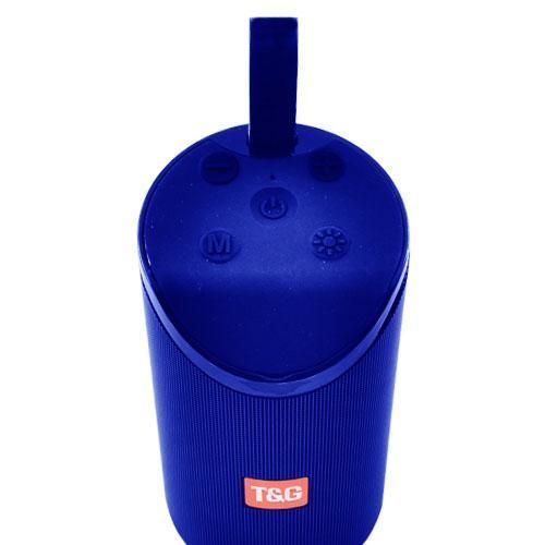 Портативная Bluetooth колонка TG169 с разноцветной подсветкой FM-радио 5Wx2. Цвет: синий | Зображення 4