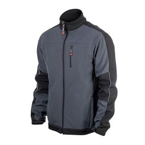 Куртка SOFTSHELL темно-сіро-чорна, тришарова, тканина стрейч 300 GSM 100D з водо-, вітрозахистом, розмір L1