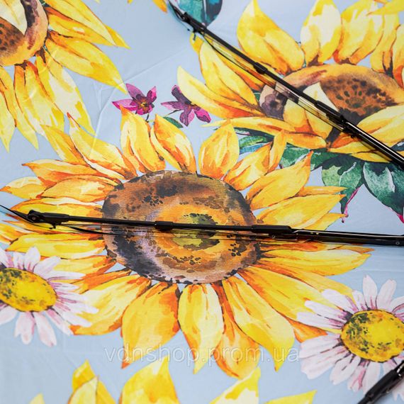 Парасолька механічна елегантна з принтом міцна надійна з поліестеру діаметр 100 см Жовтий HP-23-14Y | Зображення 8