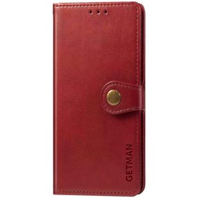 Кожаный чехол-книжка GETMAN Gallant (PU) для TECNO Spark 10 Pro Красный