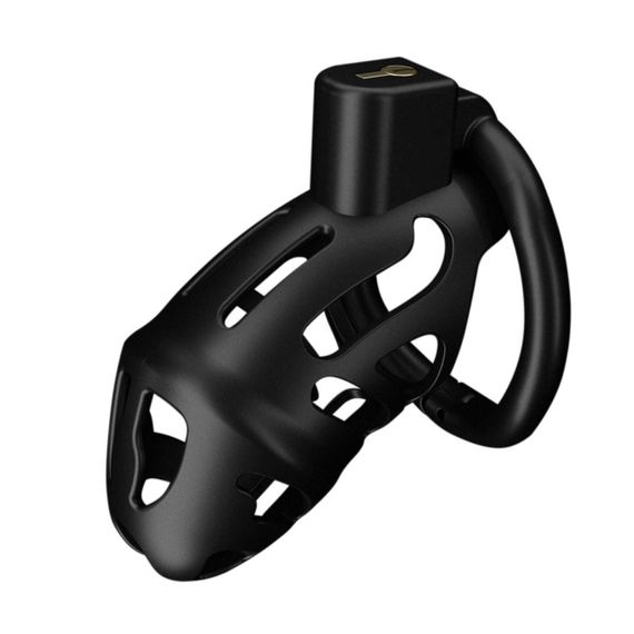 Клітка для пеніса LOCKINK SEVANDA Plastic Penis Chastity Cage, чорна, 3 кільця різних розмірів Sex Aura