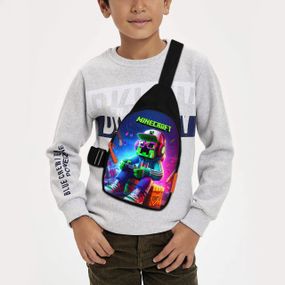 Сумка через плече дитяча Minecraft Кріпер 29х17 см сумка слінг для хлопчика (02110)