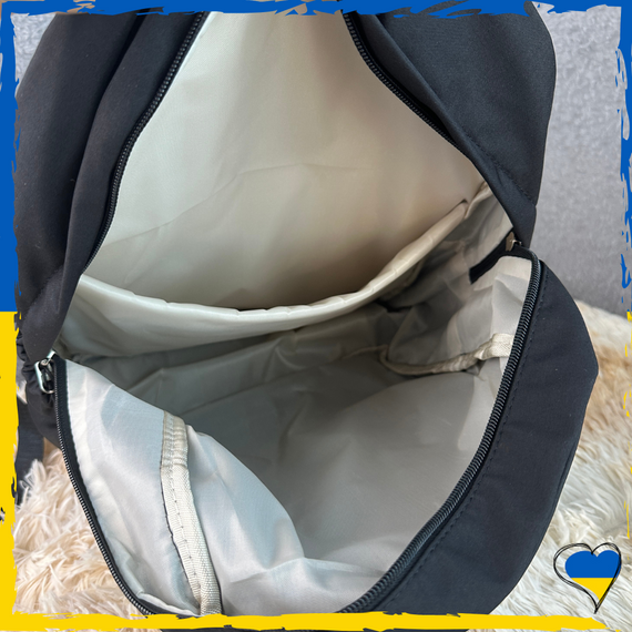 Рюкзак з плащівки чорний, рюкзак жіночий, чоловічий. Рюкзак вмісткий | Зображення 4