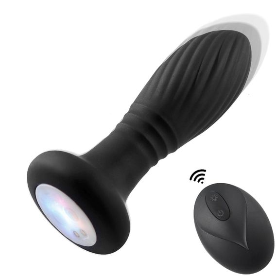 Анальная пробка - Thrusting Anal Plug Black sexstyle