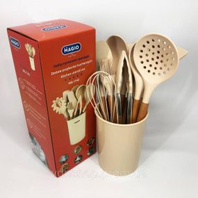 Нейлоновая кухонная утварь, Набор кухонный поварешка, Набор кухонный на стойке, Kitchen set силиконовый CI-90