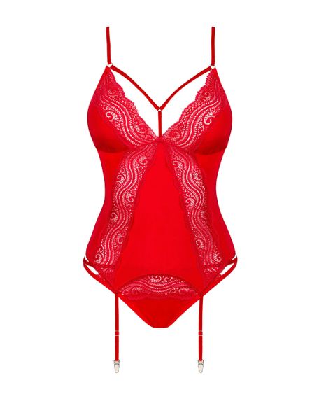 Корсет Obsessive Diyosa corset Червоний M/L | Зображення 4
