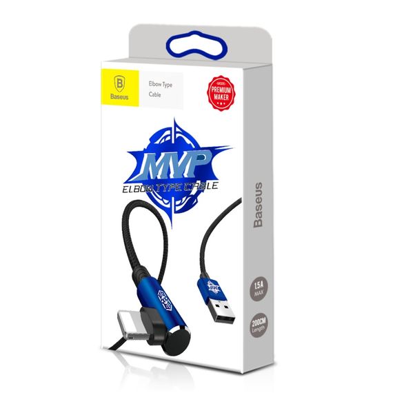 USB Baseus MVP Elbow CALMVP Lightning 1.5A 2m | Зображення 2