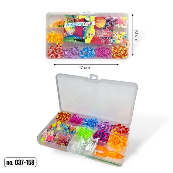 Набір гумок для плетіння браслетів 037-158 у пластиковому боксі | Зображення 1
