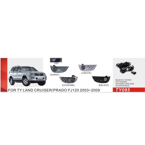 Фари дод. модель Toyota Prado FJ120 2003-09/TY-085E/H3-12V55W+LED-2W/FOG+DRL/ел.проводка