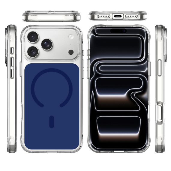 Чохол TPU+PC Space Pure Color with Magnetic Fit для Apple iPhone 17 Pro Max / 18 Pro Max (6.9") Blue | Зображення 2