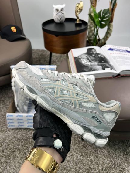 Чоловічі кросівки ASICS Gel-NYC Grey White (замша , текстиль) 42 26,5 | Зображення 3