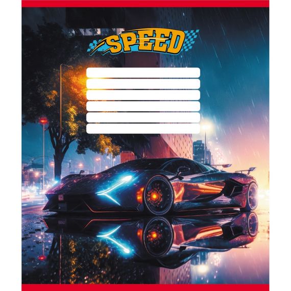 Тетрадь ученическая "Ночные огни" 012-520156L-3 в линию, 12 листов