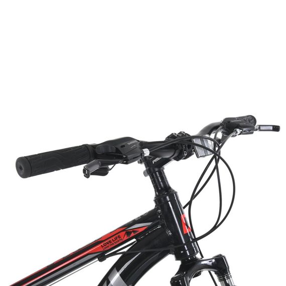 Велосипед MTB2602-2, 26 дюймів, алюмінієва рама 13 Shimano 21SP чорно-червоний | Зображення 6