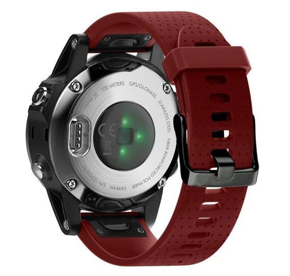 Силіконовий ремінець Primo для годинника Garmin Fenix 5S / 5S Plus / 6S - Red | Зображення 1