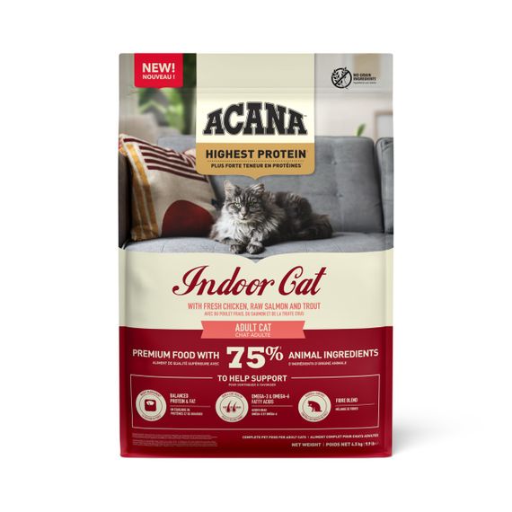 Сухий корм з куркою та рибою для домашніх котів Acana Highest Protein Indoor Cat, 4.5 кг | Зображення 1