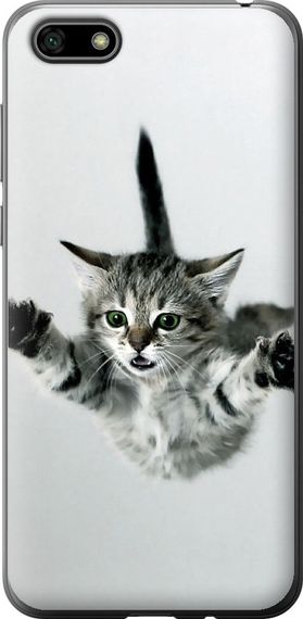 Чехол на Huawei Y5 2018 Летящий котёнок "2322u-1500-17620"