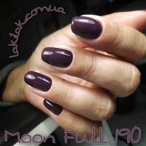Гель-лак Moon Full №190 класичний баклажановий 8мл