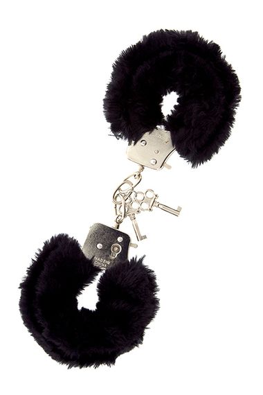 Наручники METAL HANDCUFF WITH PLUSH, BLACK, Черный