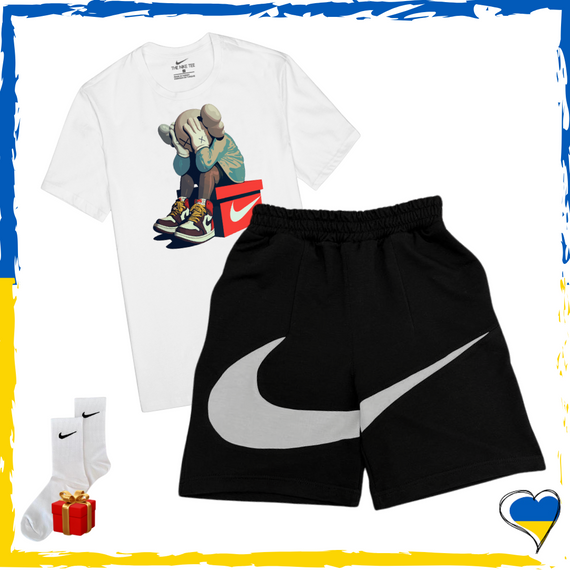 Комплект шорти Nike Big Swoosh та футболки 2шт Nike. Комплект Найк Біг Свуш XS/S | Зображення 4