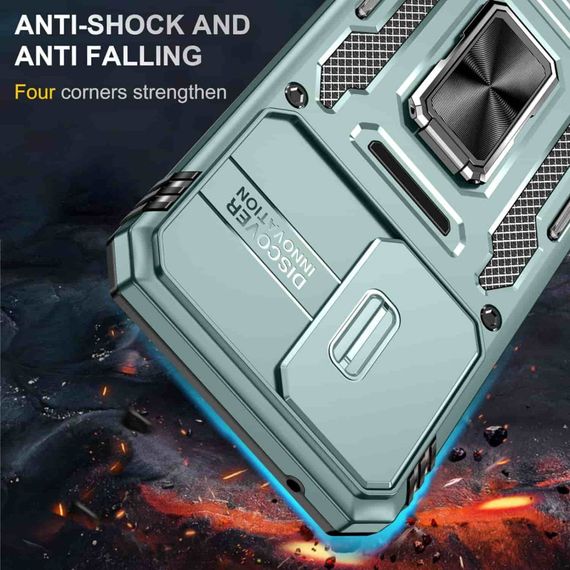 Ударопрочный чехол Camshield Army Ring для Samsung Galaxy A54 5G Зеленый / Light Green | Зображення 5