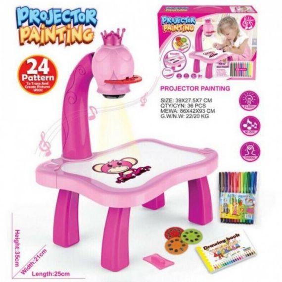 Детский стол проектор для рисования Projector Painting музыкальный