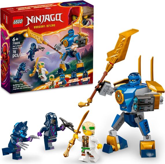 Конструктор LEGO NINJAGO Бойовий набір робота Джея (71805) | Зображення 1