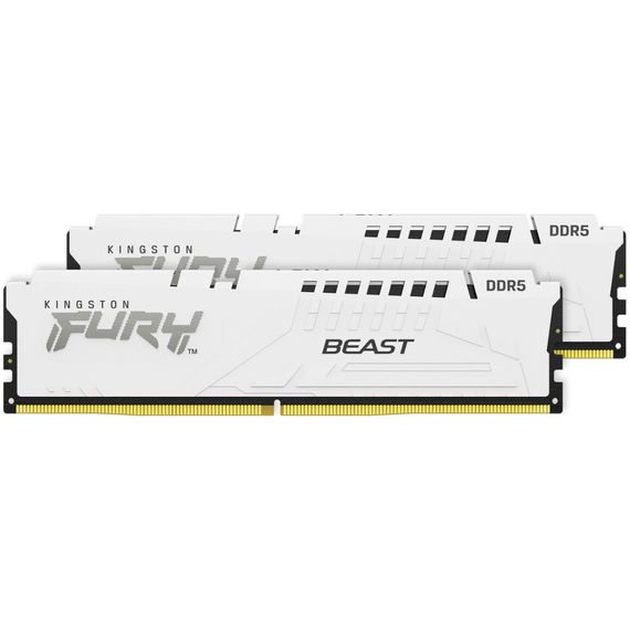 Модуль пам'яті для комп'ютера DDR5 64GB (2x32GB) 5600 MHz Beast White EXPO Kingston Fury (ex.HyperX) (KF556C36BWEK2-64) | Зображення 2